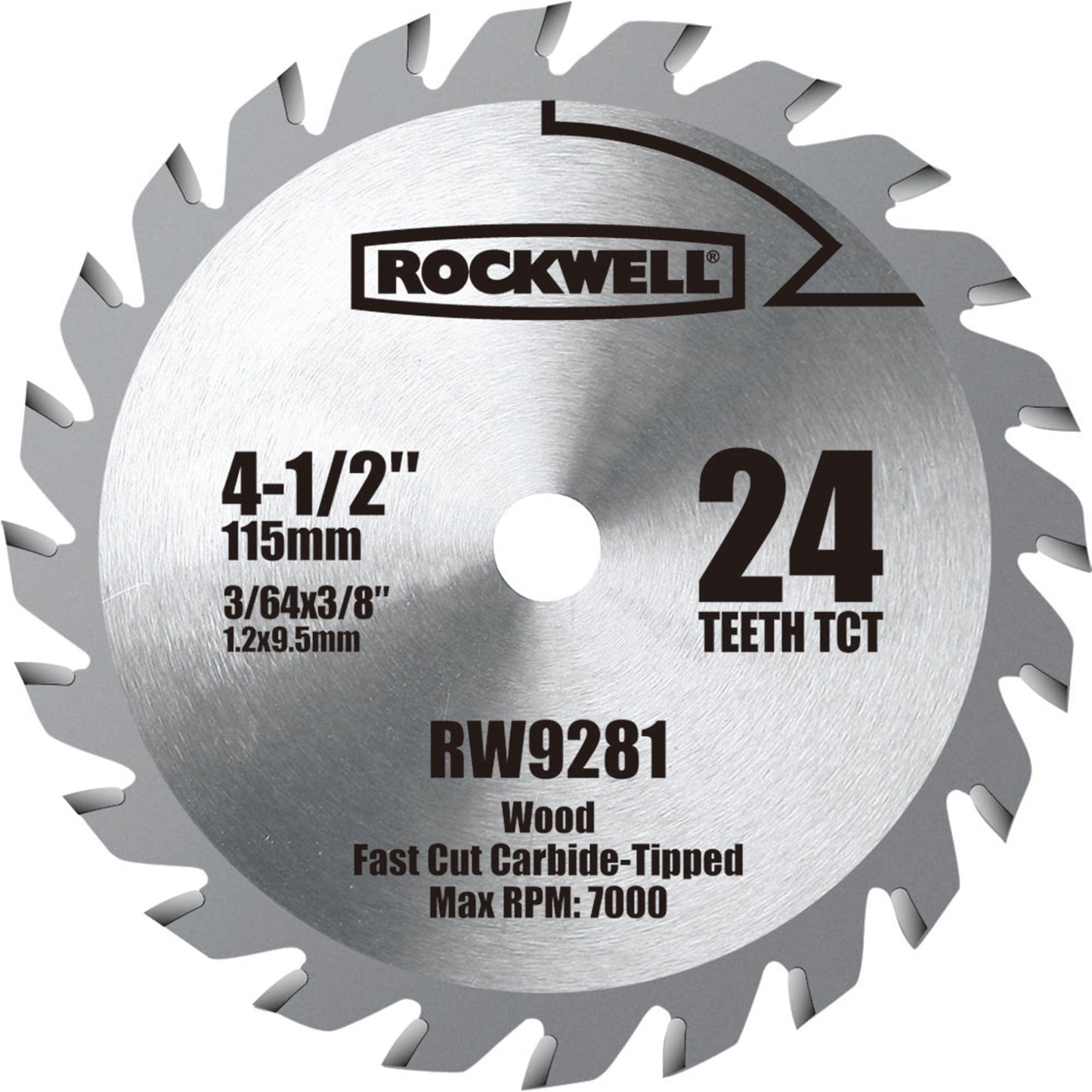 4-1/2" Compact TCT Circular Saw Blade, Model RW9281 alt 0