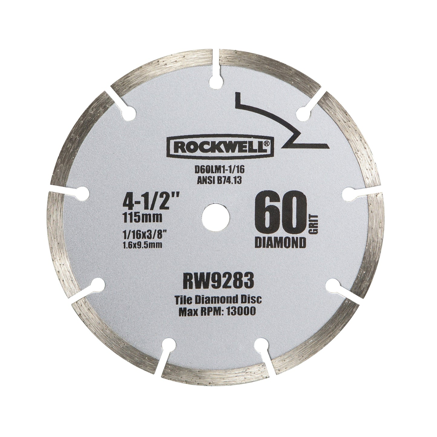 4-1/2" Compact Diamond Circular Saw Blade, Model RW9283 alt 0