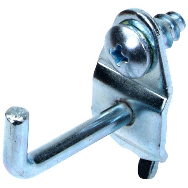 DuraHook 1 1/8" Single Rod, 90 Degree Pegboard Hook, 10 Pack alt 0