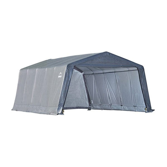 Garage-in-a-Box 12' x 20' x 8', Peak Style, Gray alt 0