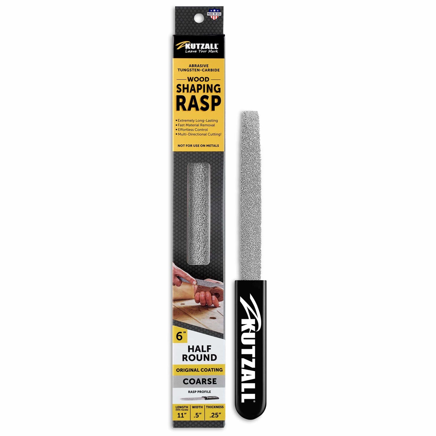 Original Half-Round Hand Rasp - 6" - Coarse alt 0