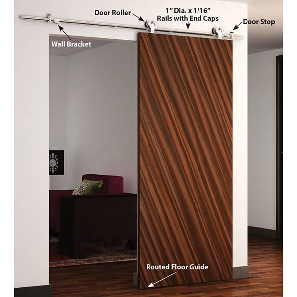 Stainless Steel -304  Grade- Sliding Rolling Barn Door Hardw alt 2