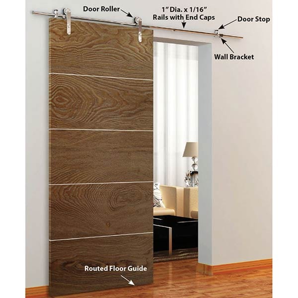 Stainless Steel -304  Grade- Sliding Rolling Barn Door Hardw alt 2