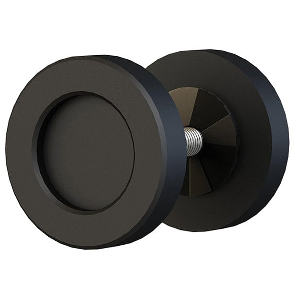 Black 2" Diameter Knob for Wood or Glass Doors alt 0