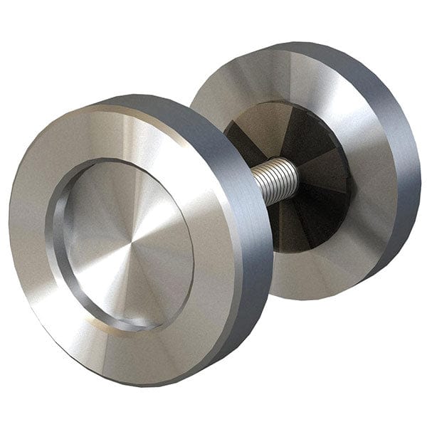 Stainless Steel 2" Diameter Knob for Wood or Glass Doors alt 0
