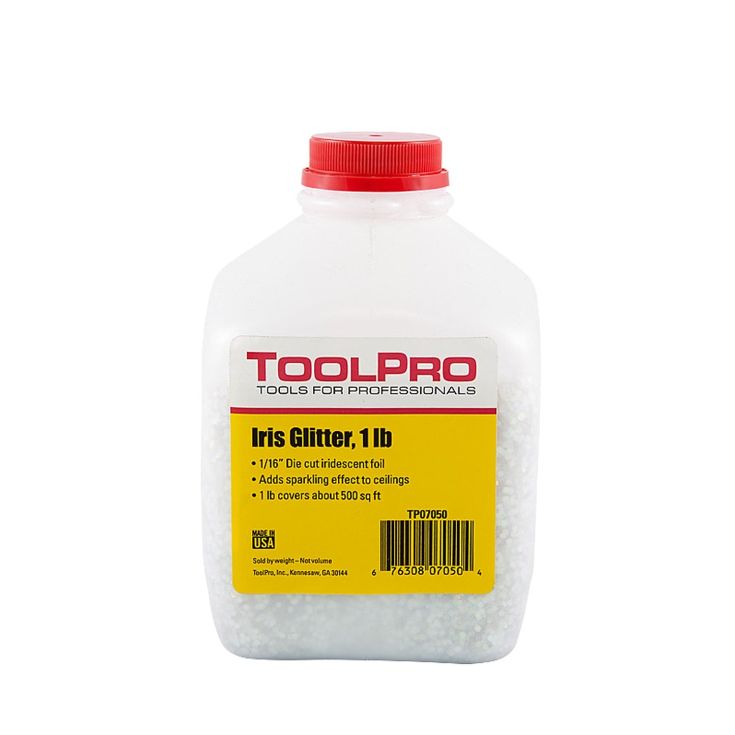 ToolPro Clear Iris Irridescent Foil Glitter, 1/16", 1 lb. alt 0
