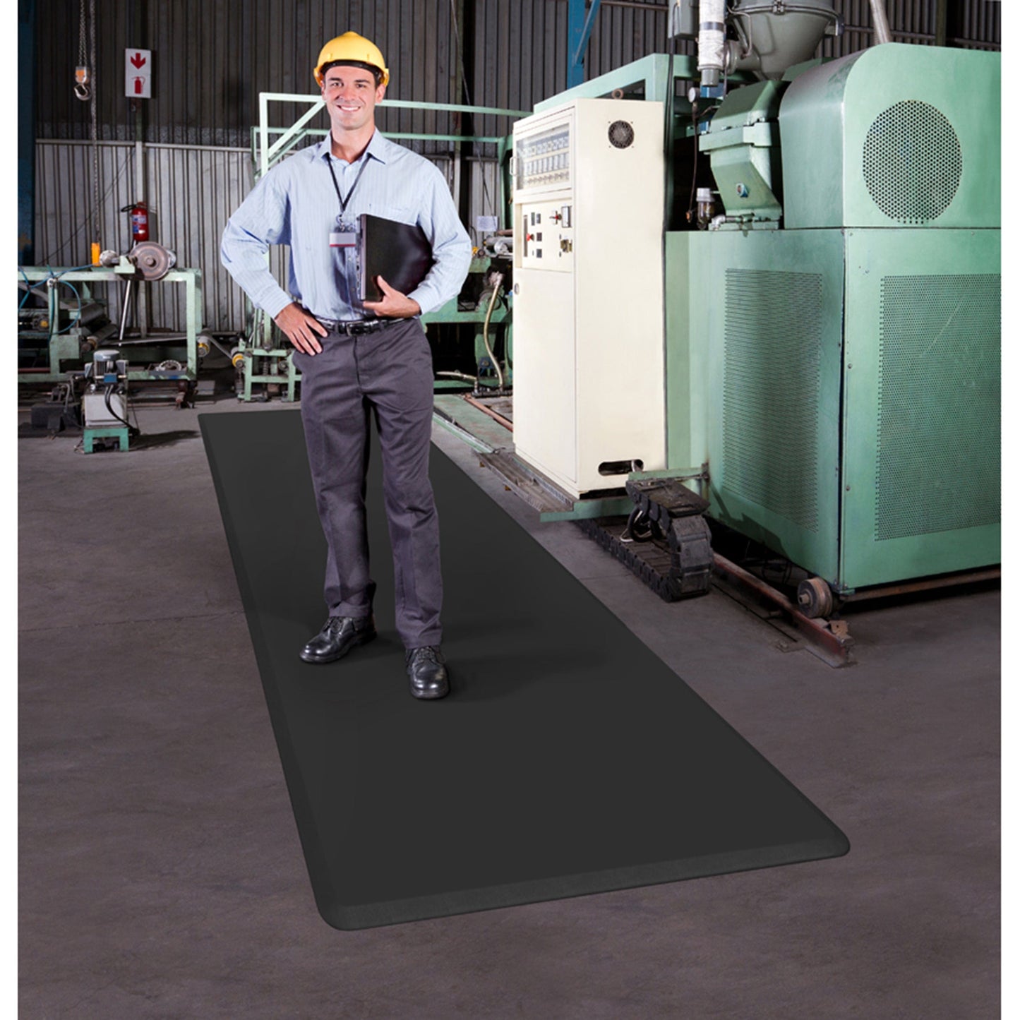 Eco-Pro Continuous Comfort Mat, Black, 24" x 96" alt 0