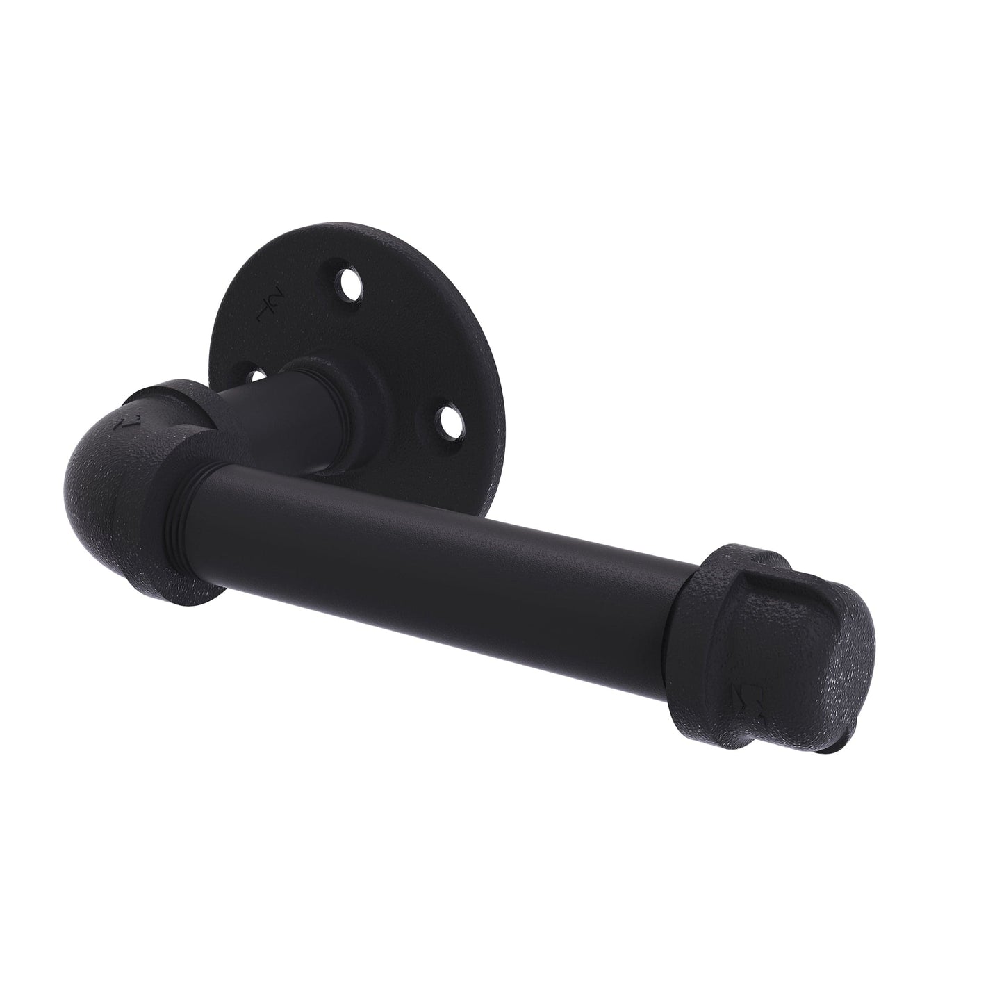 European Style Toilet Tissue Holder, Matt Black Finish alt 0