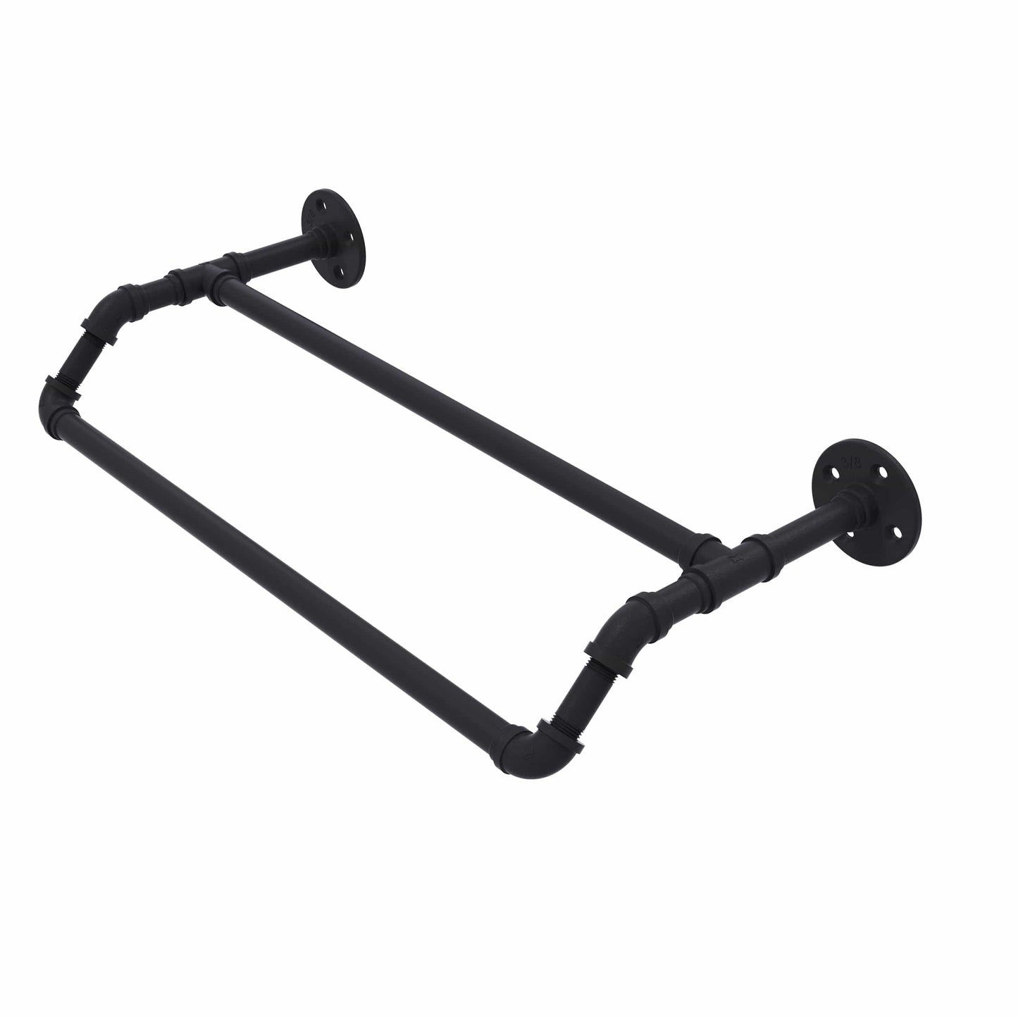 18" Double Towel Bar, Matt Black Finish alt 0