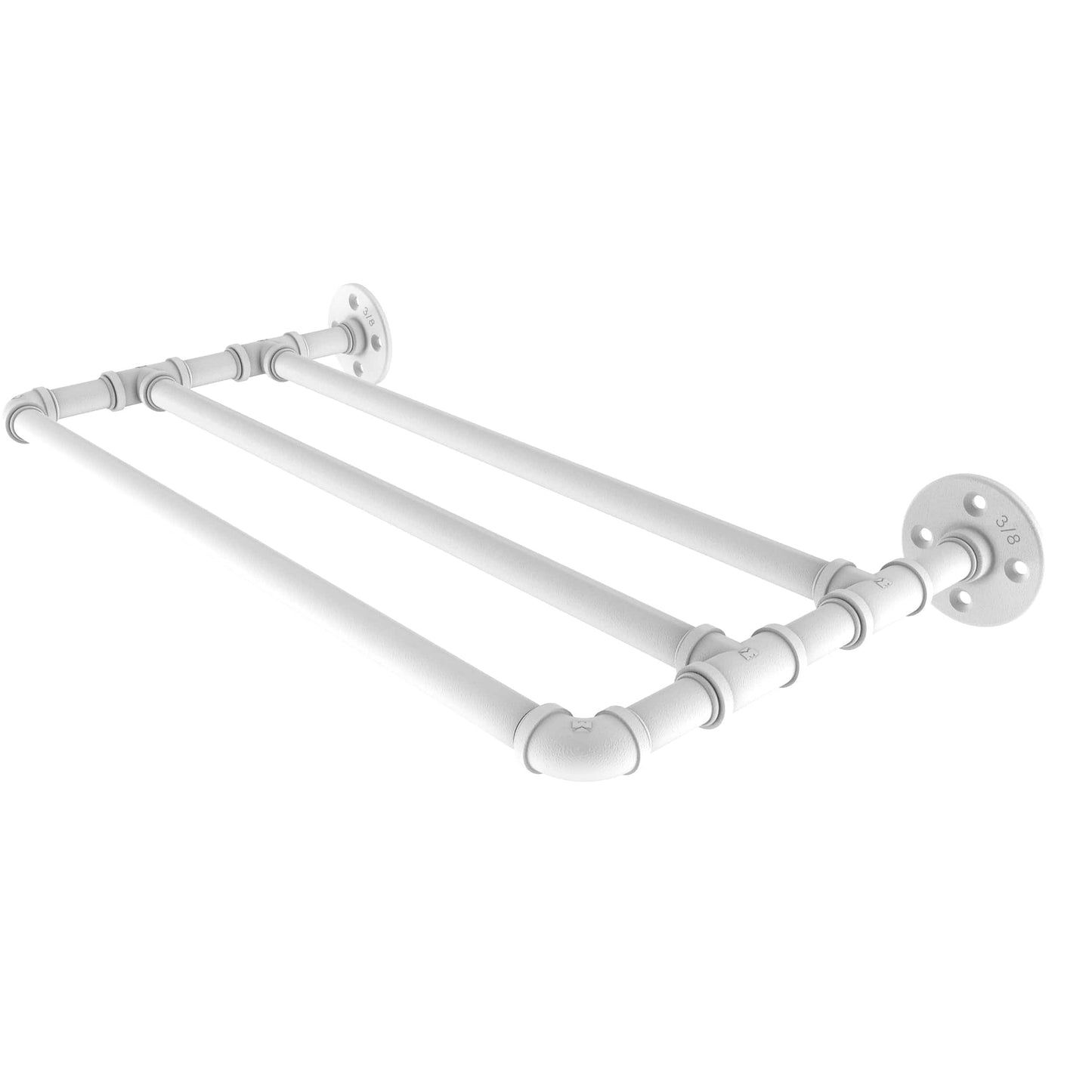 36" Wall Mounted Towel Shelf, Matt White Finish alt 0