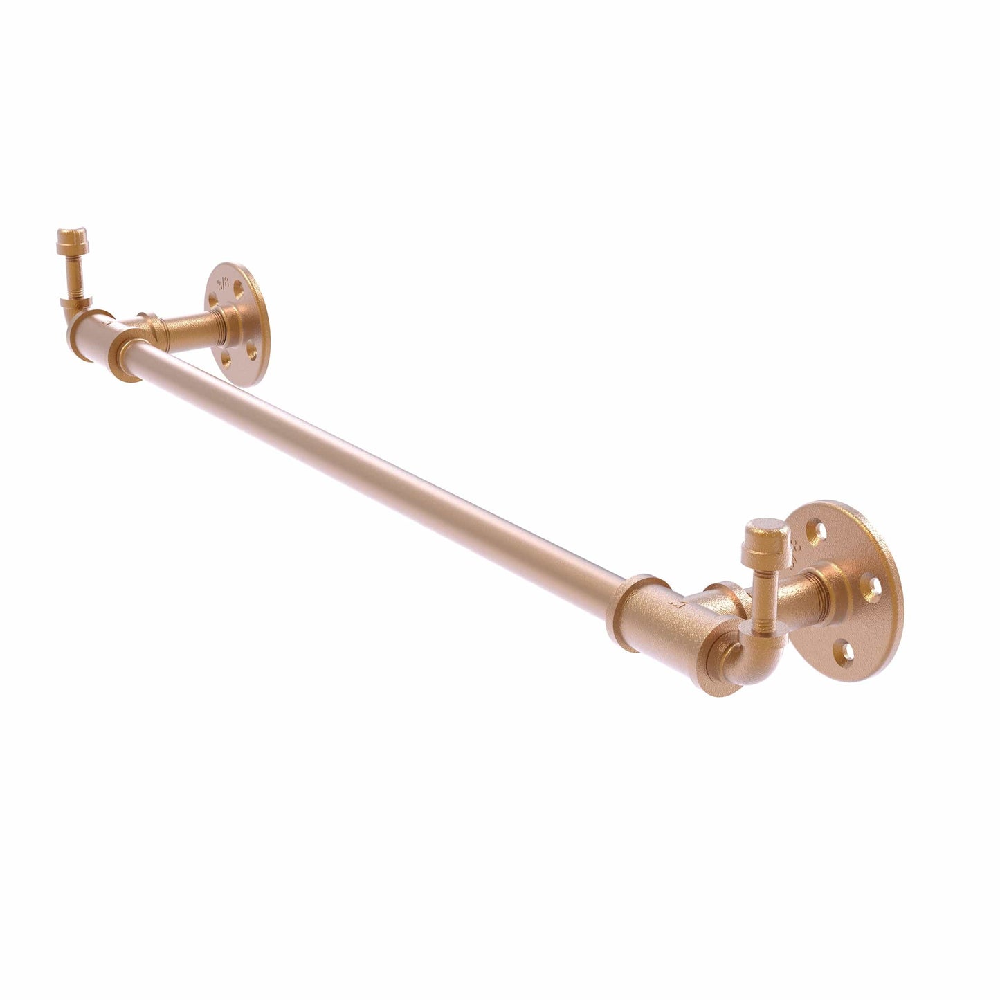 18" Towel Bar with Integrated Hooks, Brushed Bronze Finish alt 0