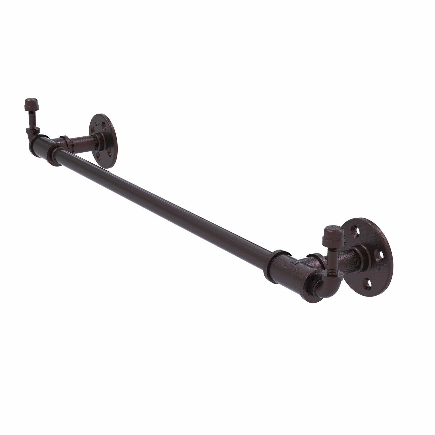 24" Towel Bar with Integrated Hooks, Antique Bronze Finish alt 0