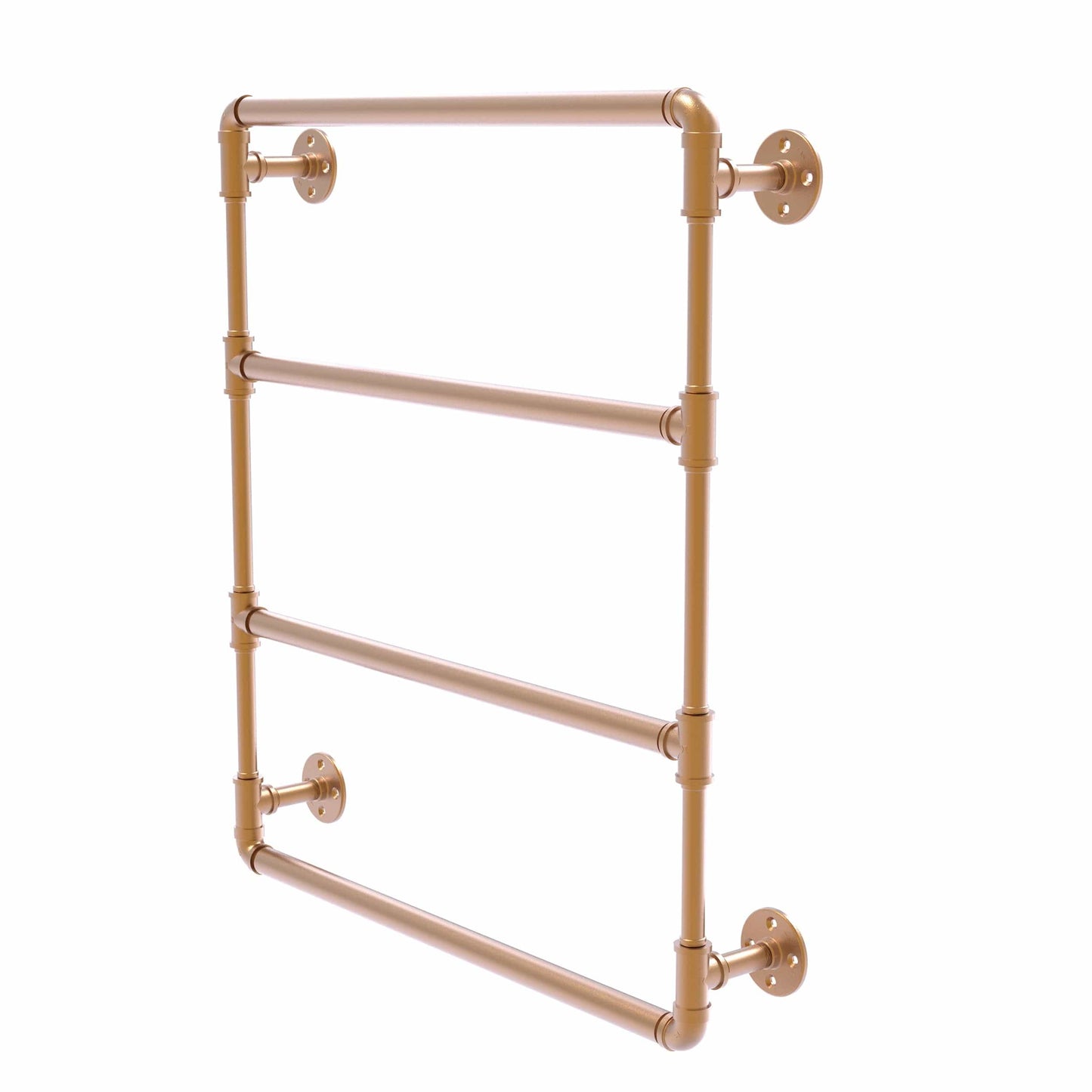 30" Wall Mounted Ladder Towel Bar, Brushed Bronze Finish alt 0