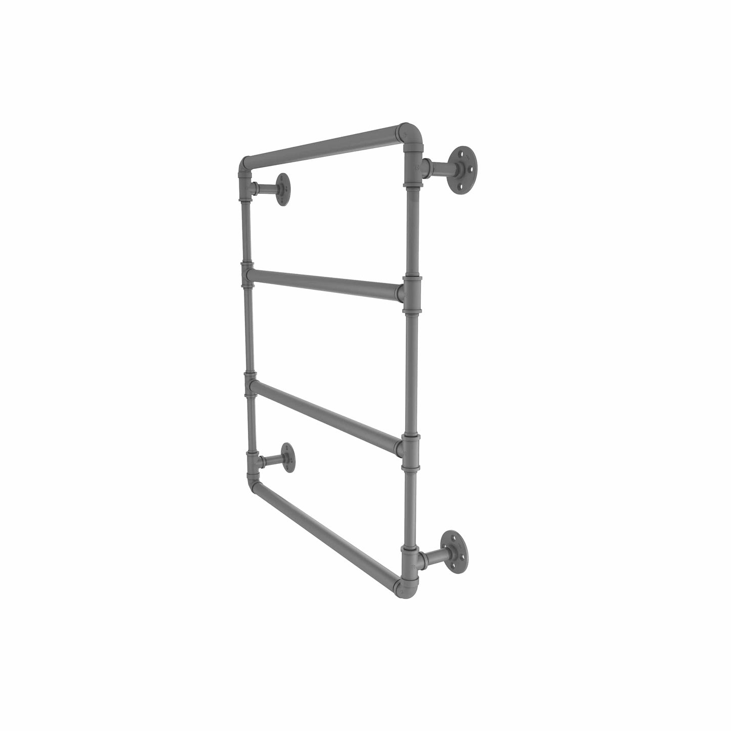 36" Wall Mounted Ladder Towel Bar, Matt Gray Finish alt 0