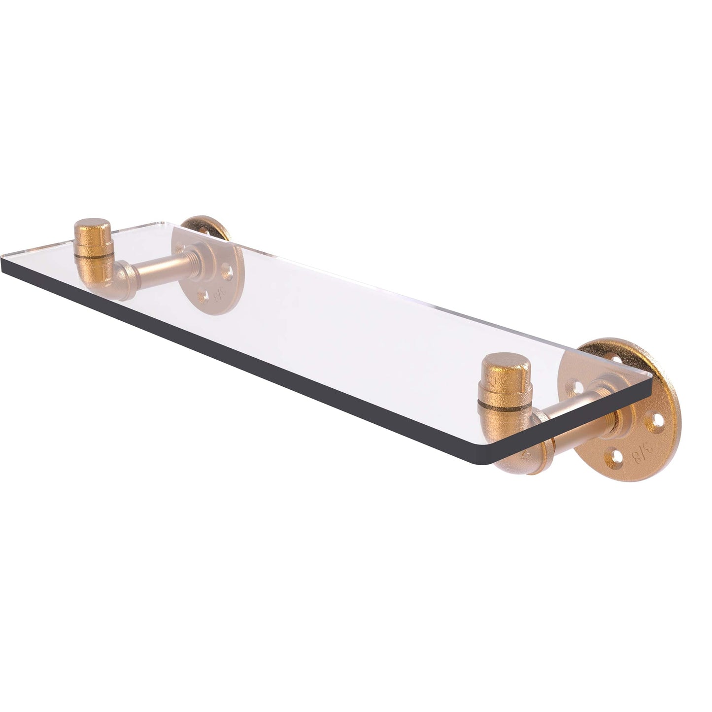 16" Glass Shelf, Brushed Bronze Finish alt 0