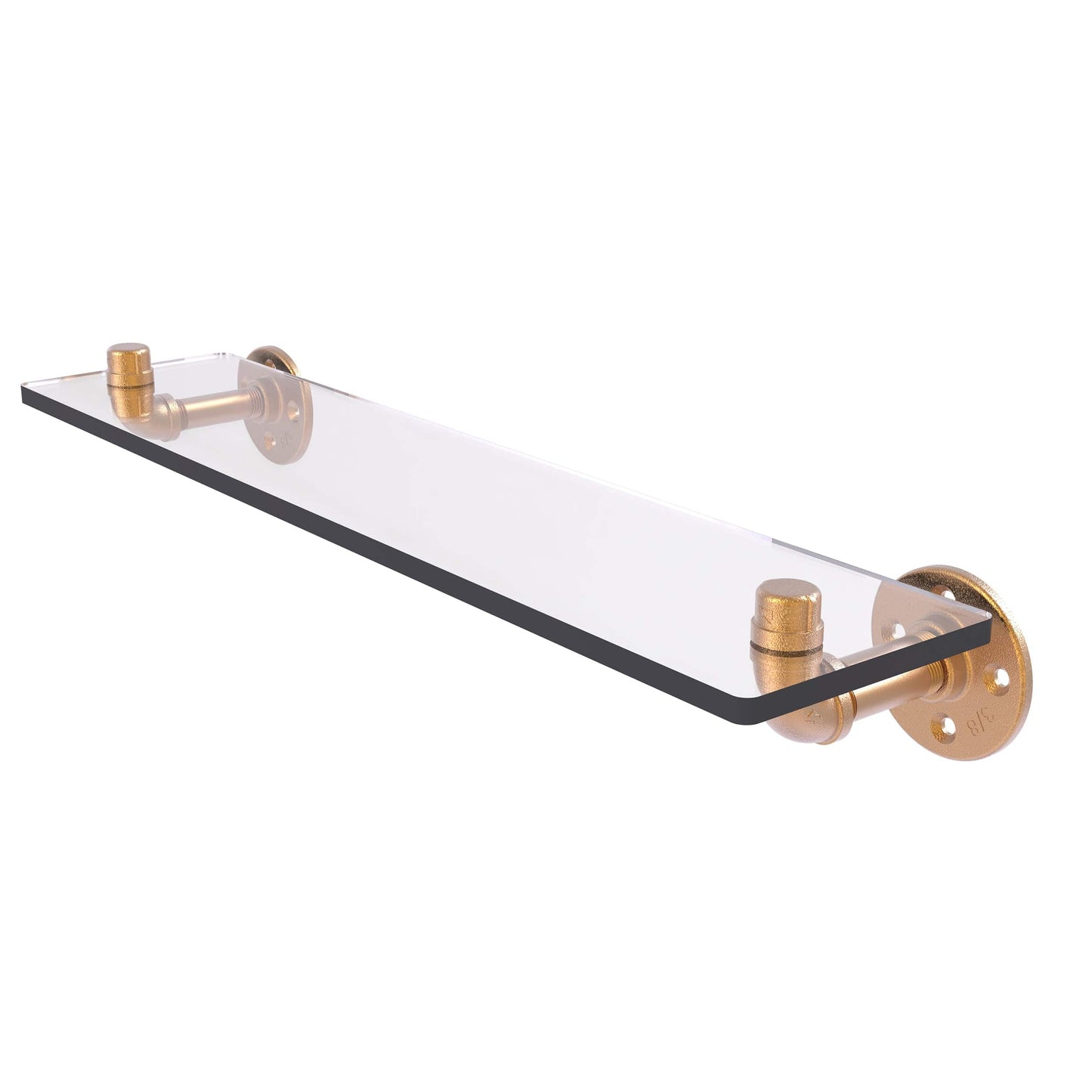 22" Glass Shelf, Brushed Bronze Finish alt 0