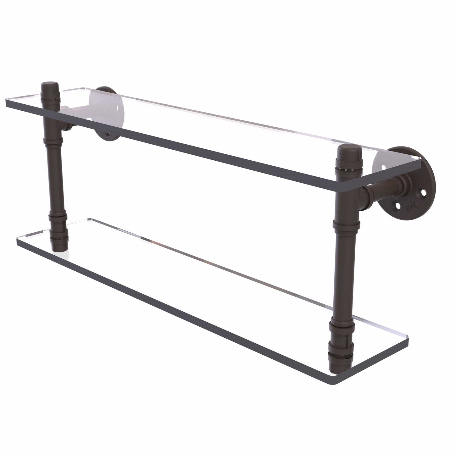 22" Double Glass Shelf, Oil Rubbed Bronze Finish alt 0