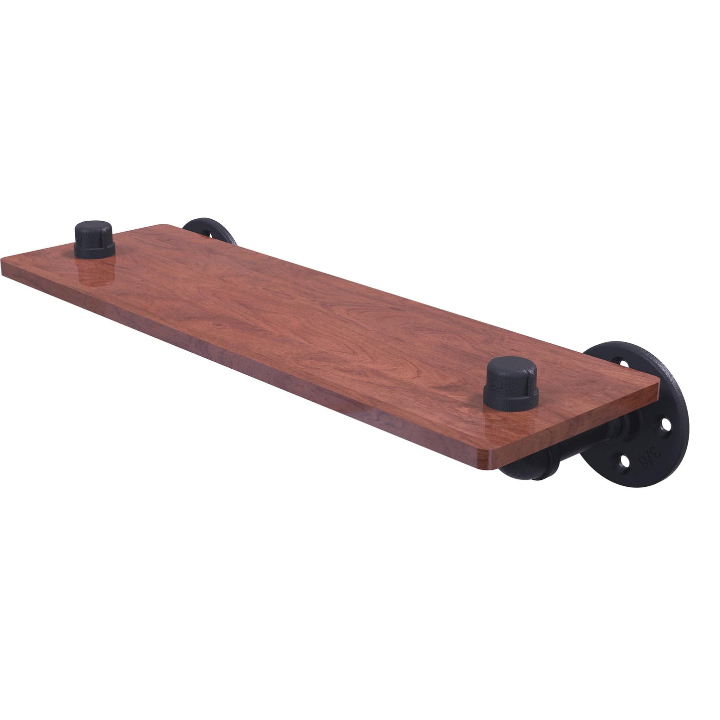 16" Ironwood Shelf, Matt Black Finish alt 0