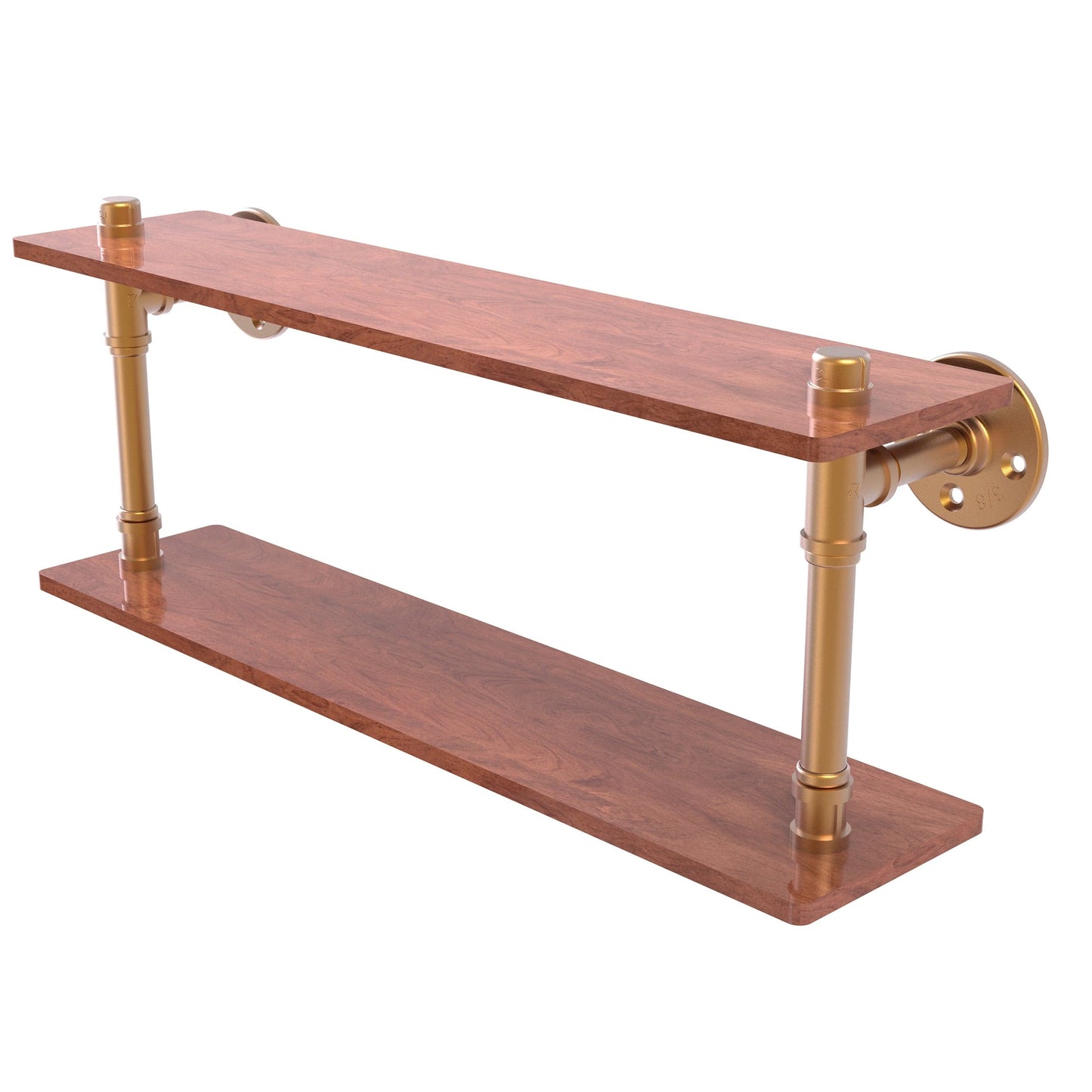 22" Ironwood Double Shelf, Brushed Bronze Finish alt 0
