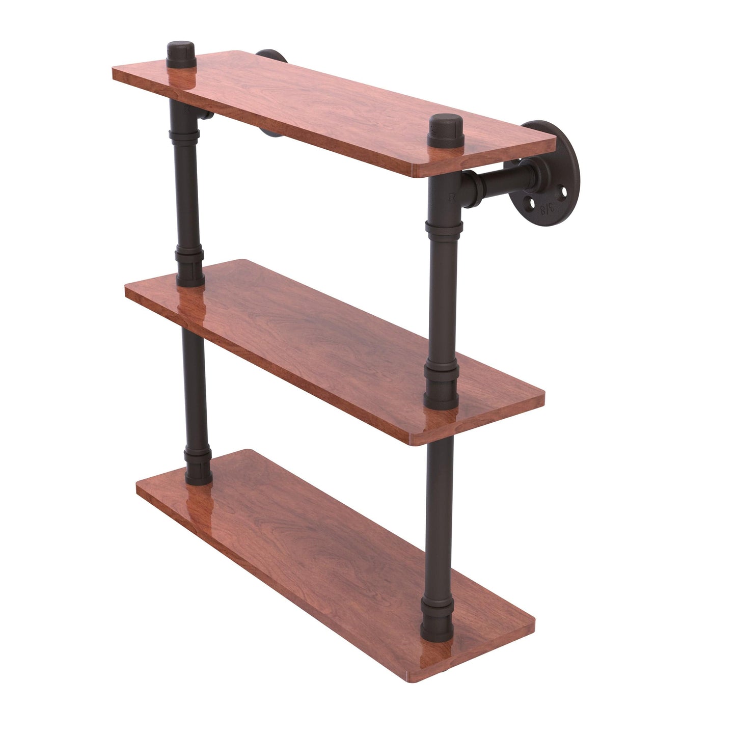 16" Ironwood Triple Shelf, Oil Rubbed Bronze Finish alt 0