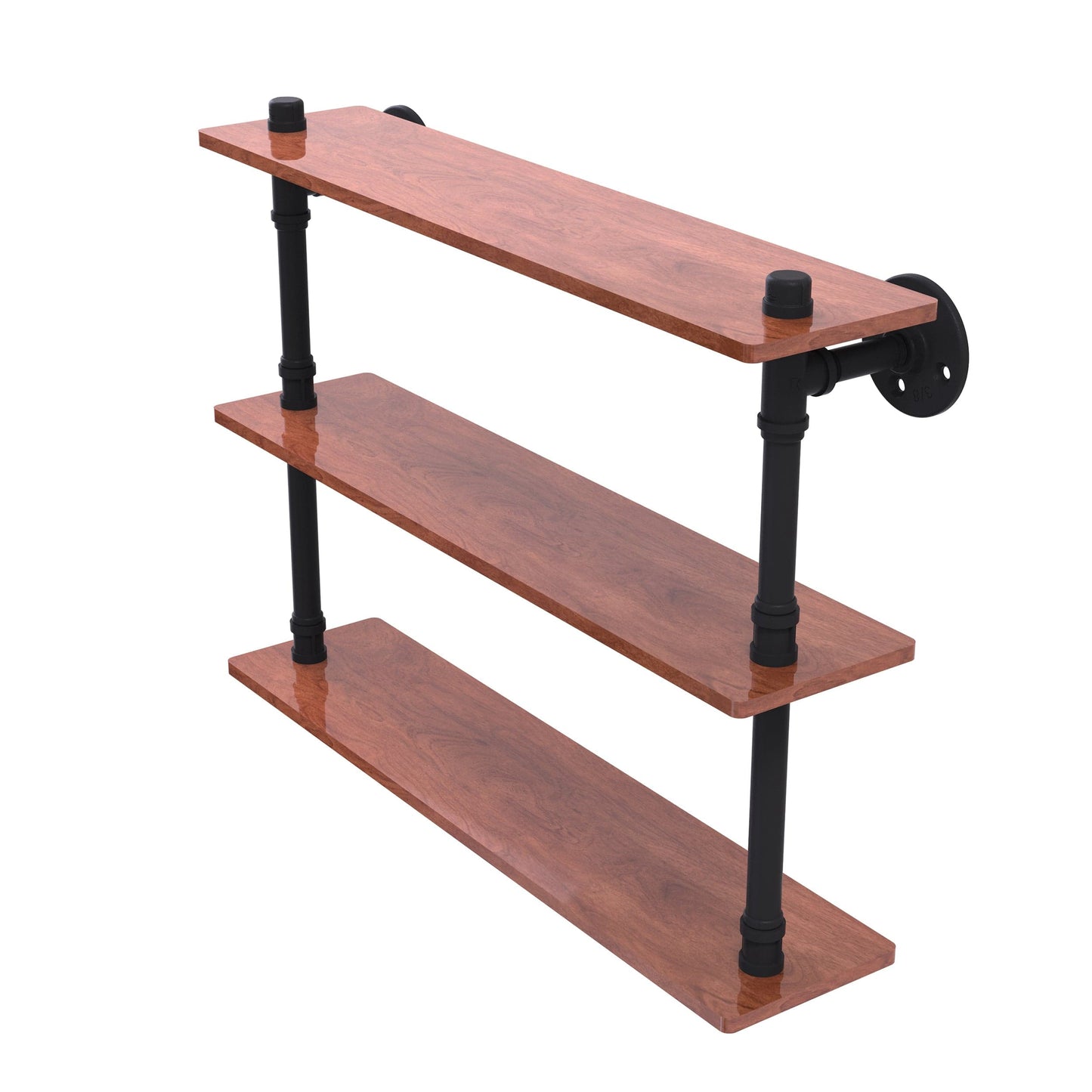 22" Ironwood Triple Shelf, Matt Black Finish alt 0