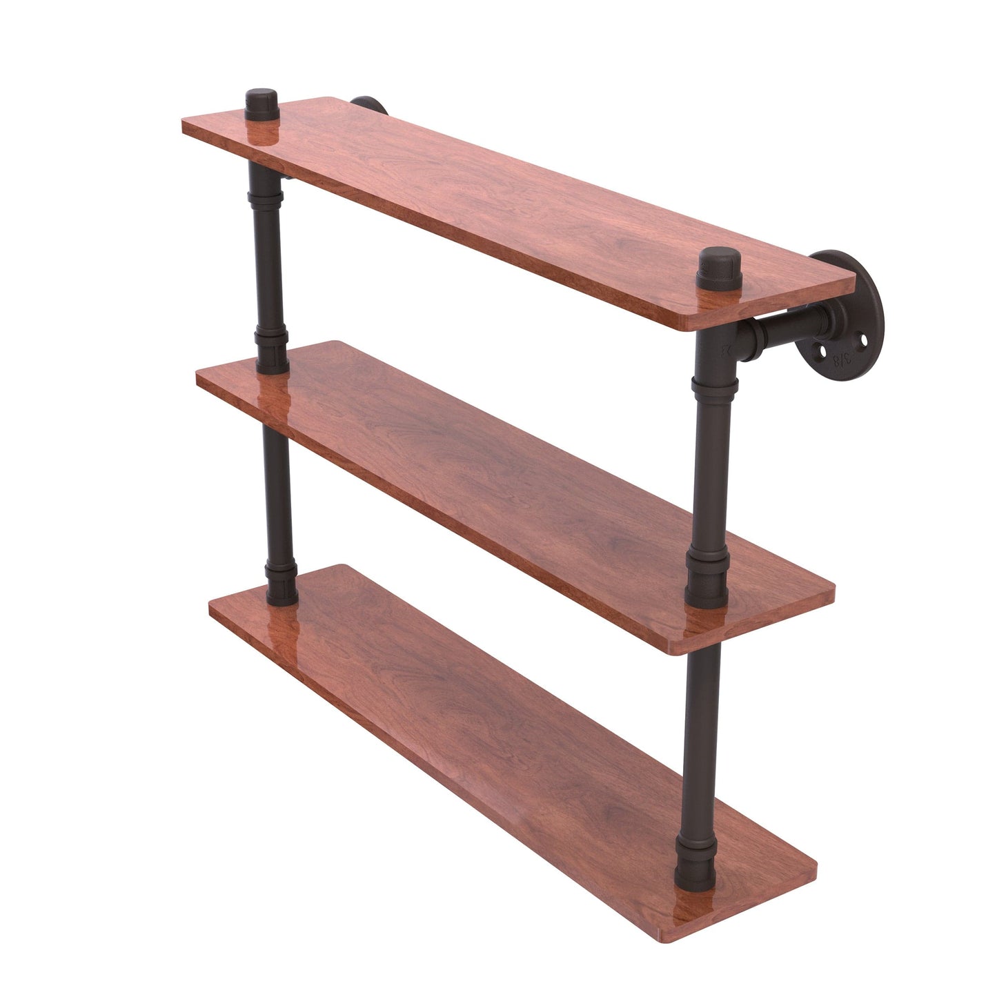 22" Ironwood Triple Shelf, Oil Rubbed Bronze Finish alt 0
