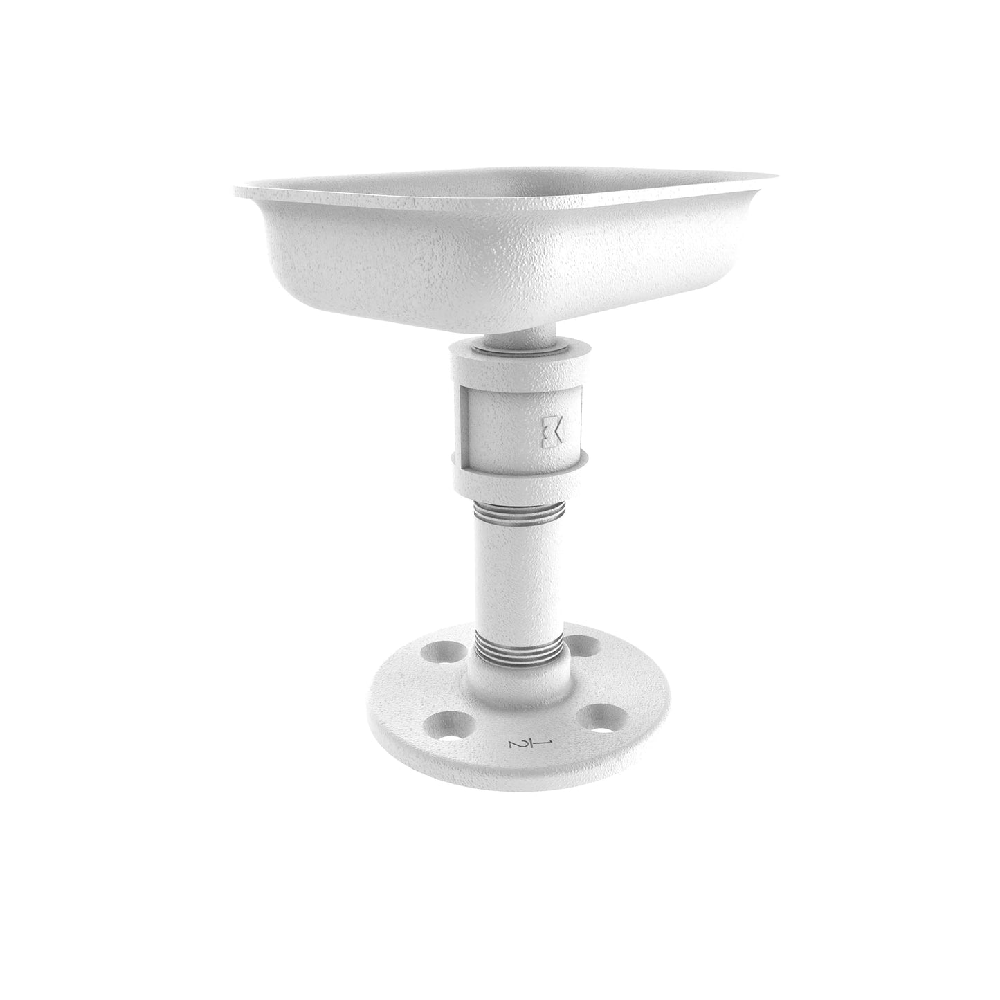 Vanity Top Soap Dish, Matt White Finish alt 0