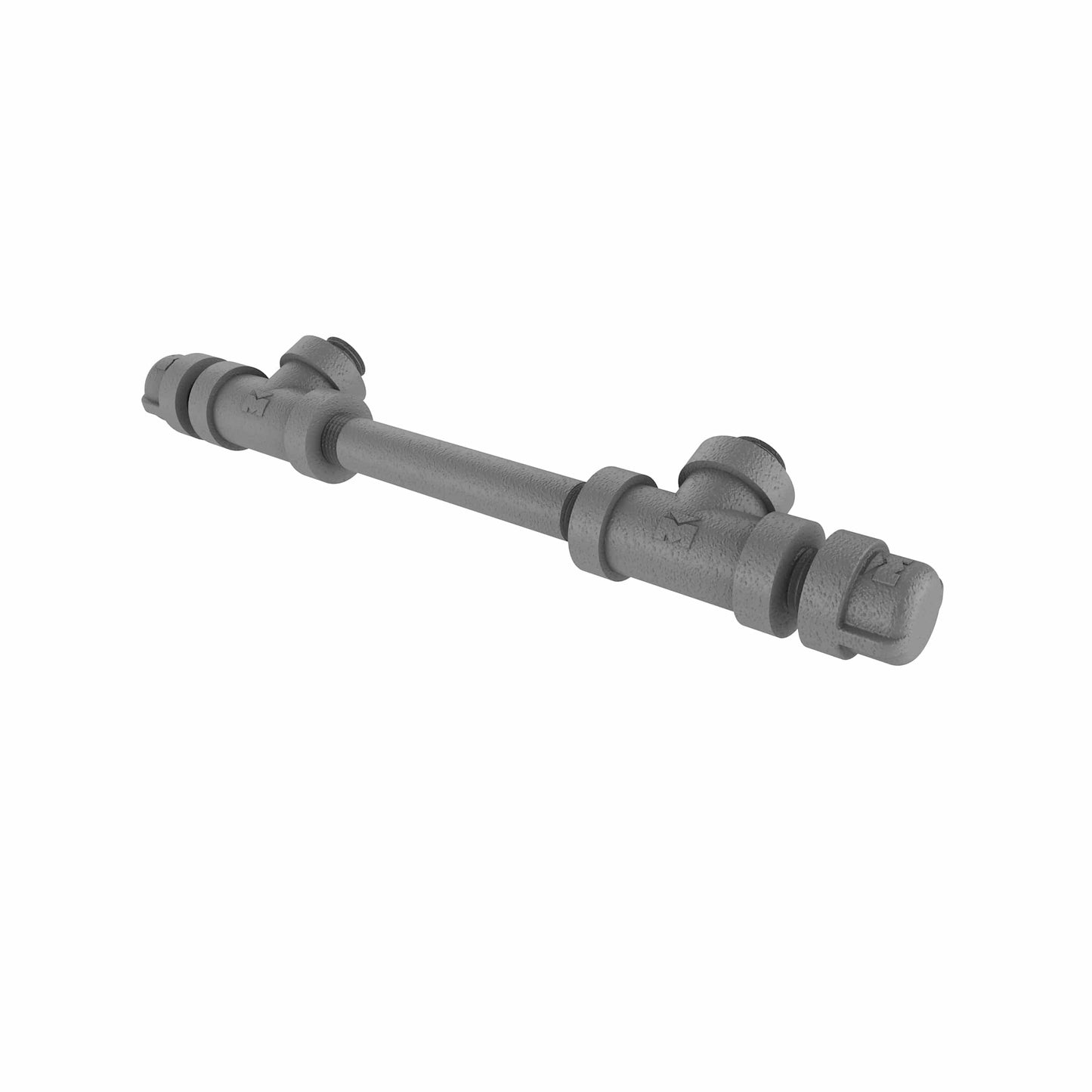 7" Overall Cabinet Pull, Matt Gray Finish alt 0