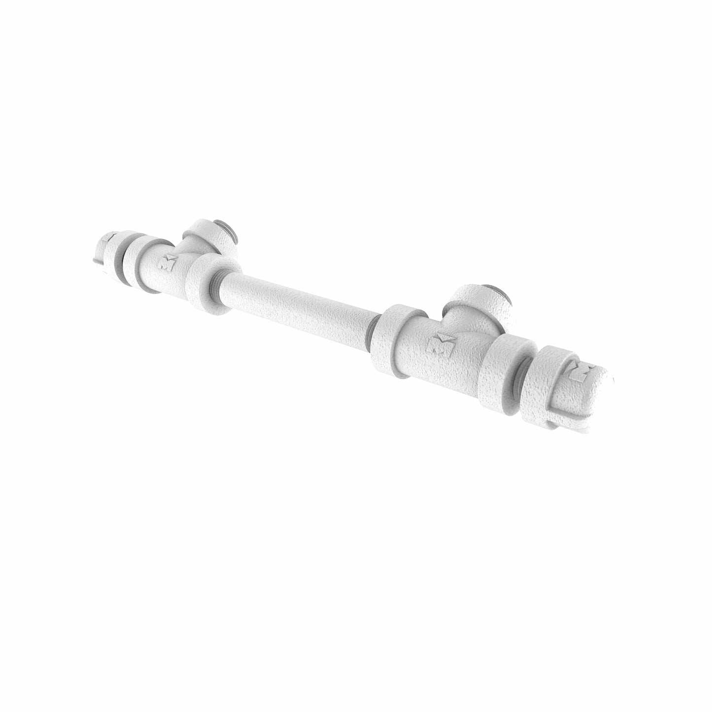 7" Overall Cabinet Pull, Matt White Finish alt 0