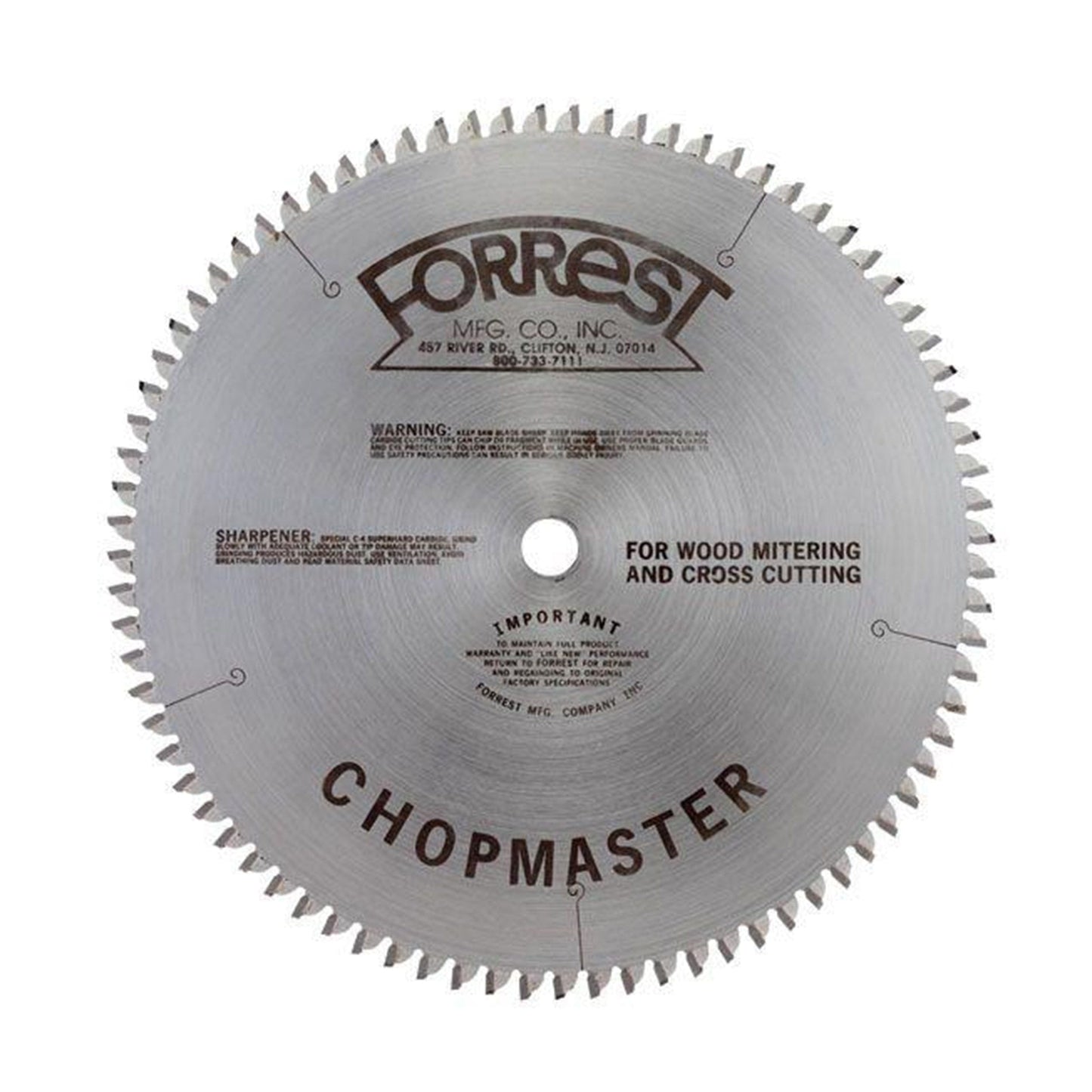 CM12806115 Chopmaster Circular Saw Blade 12" x 80 Tooth alt 0