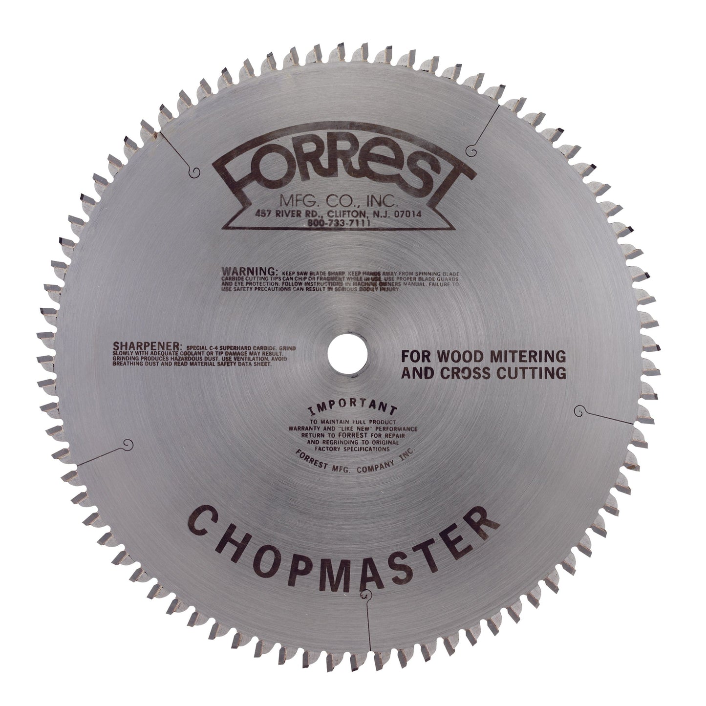 CM10806105 Chopmaster Circular Saw Blade 10" x 80 Tooth alt 0