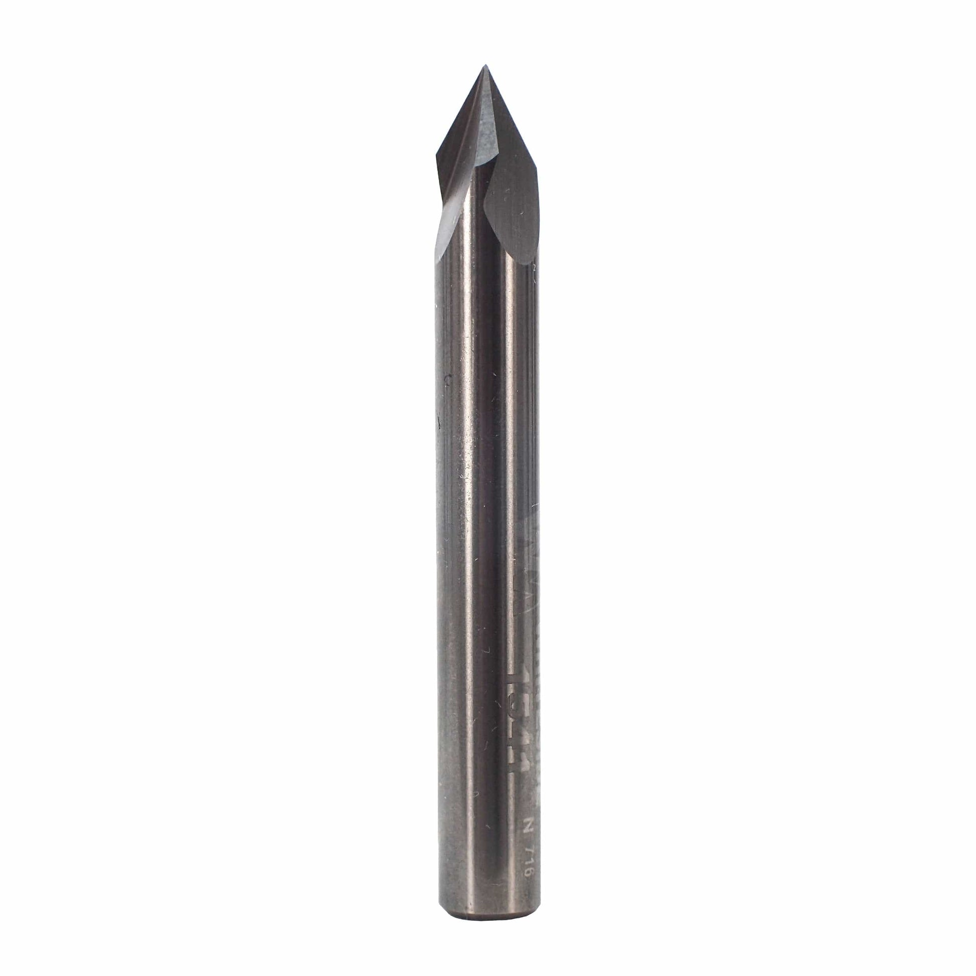 60° V-Groove, 3 Flute Bit, 1/4"Diam x 7/32"PL - 1/4" Shank alt 0