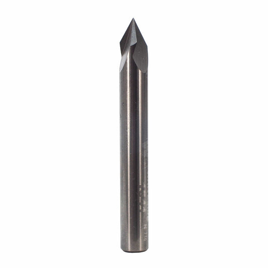 60° V-Groove, 3 Flute Bit, 1/4"Diam x 7/32"PL - 1/4" Shank alt 0
