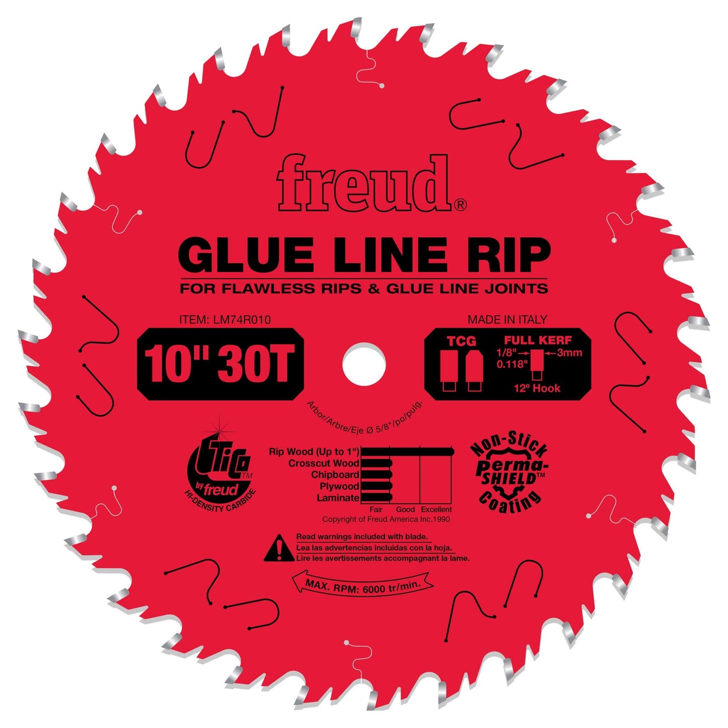 LM74R010 Glue Line Ripping Circular Saw Ripping Saw Blade 10" x 5/8" Bore x 30 Tooth alt 0