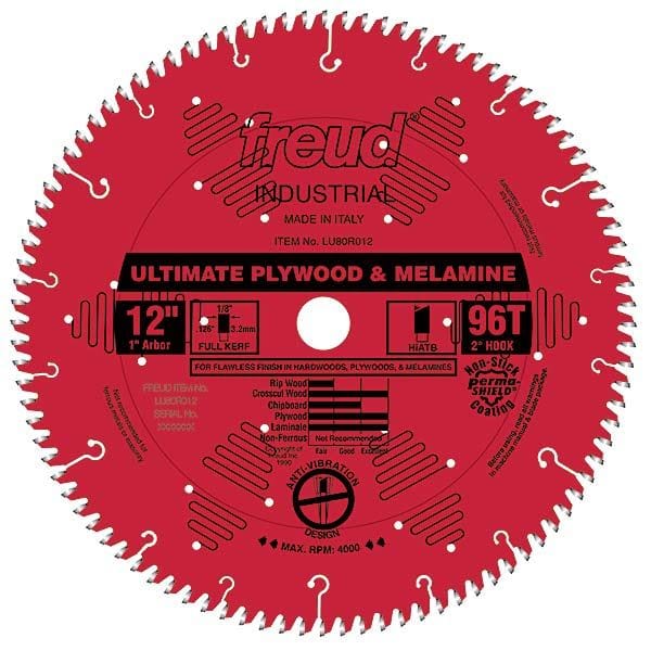 LU80R012 Circular Saw Blade 12" x 1" Bore x 96 Tooth Hi-ATB alt 0