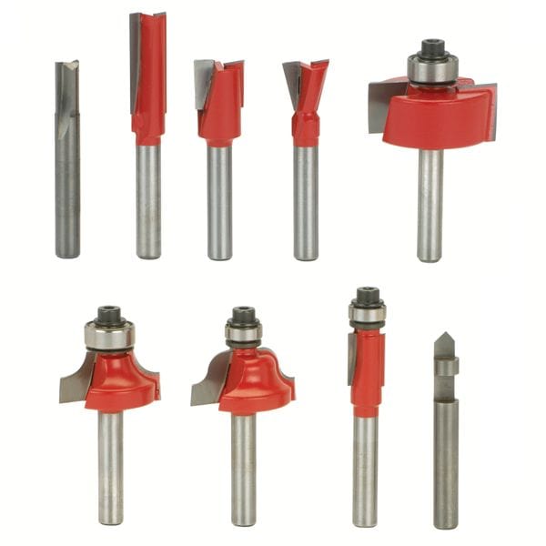 Basic Router Bit Set, 9-Piece, 1/4" SH, # 88-100 alt 0