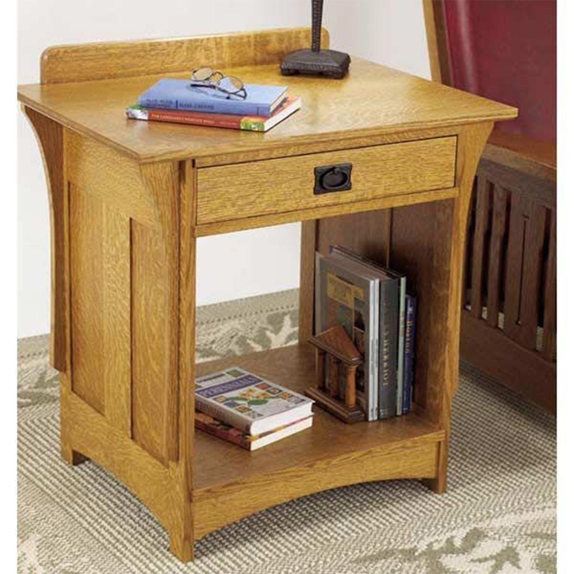 Downloadable Woodworking Project Plan to Build Arts and Crafts Nightstand alt 0
