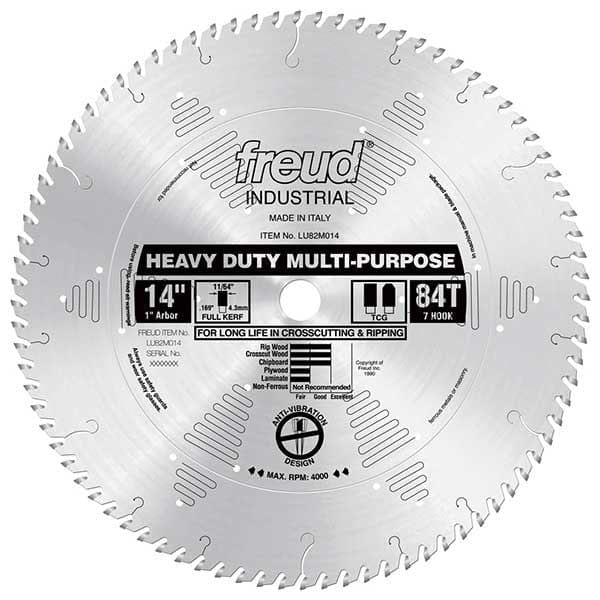 LU82M014 Industrial Heavy Duty Multi-Purpose Blade, 14" diameter, 1" arbor, 84 teeth TCG alt 0