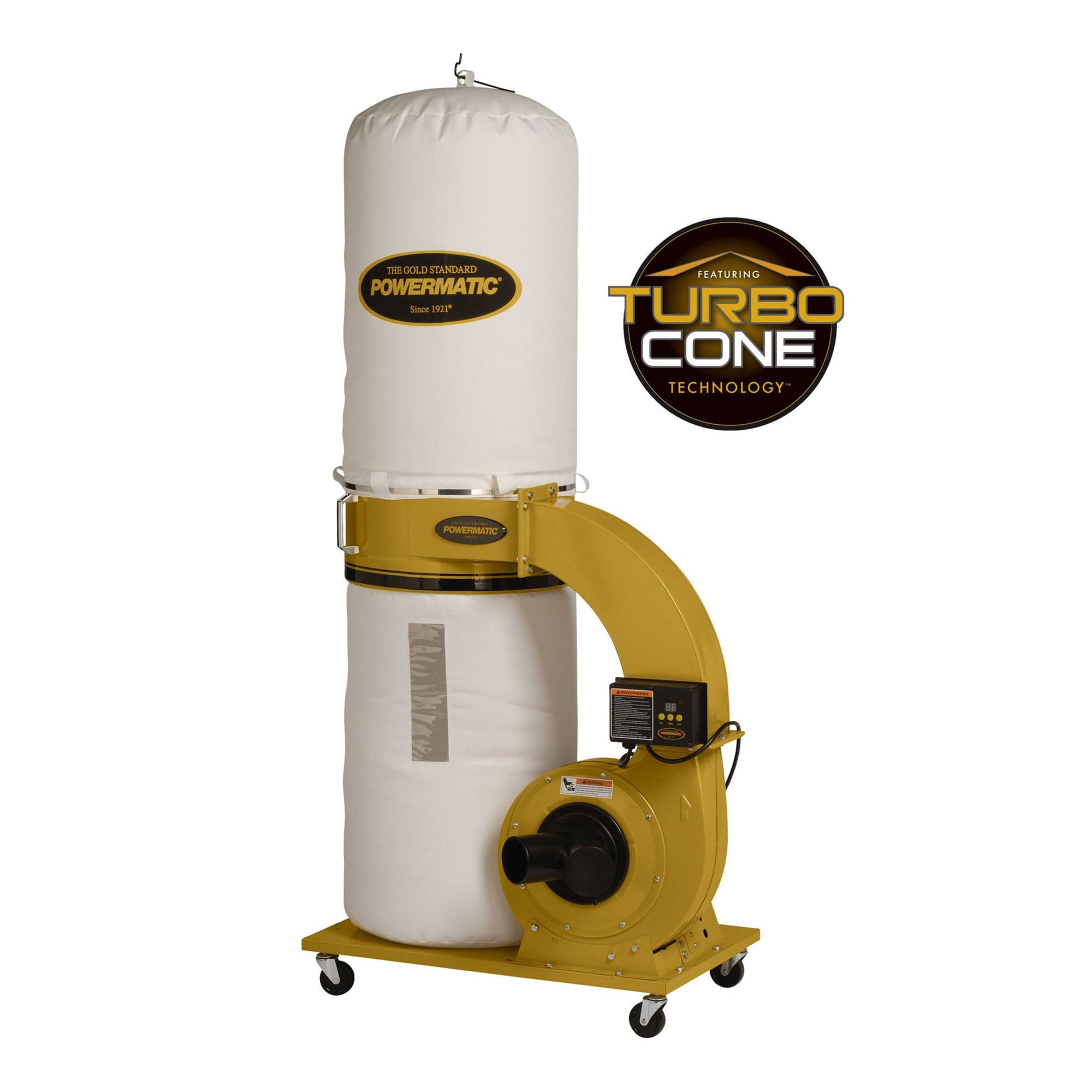 TurboCone Dust Collector with 30-Micron Bag Filter Kit - 1-3/4 HP 1 Ph 115/230V - PM1300TX alt 0