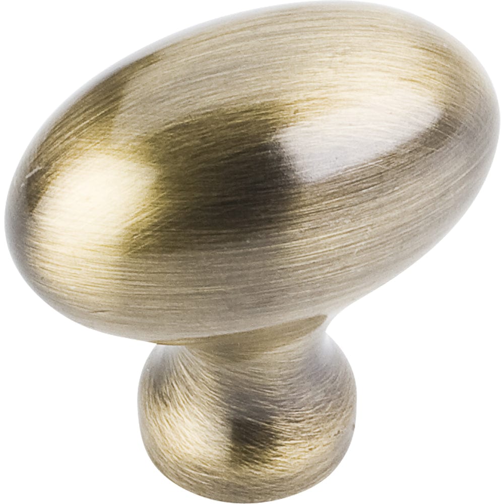 Lyon Knob, 1-9/16" O.L., Brushed Antique Brass alt 0