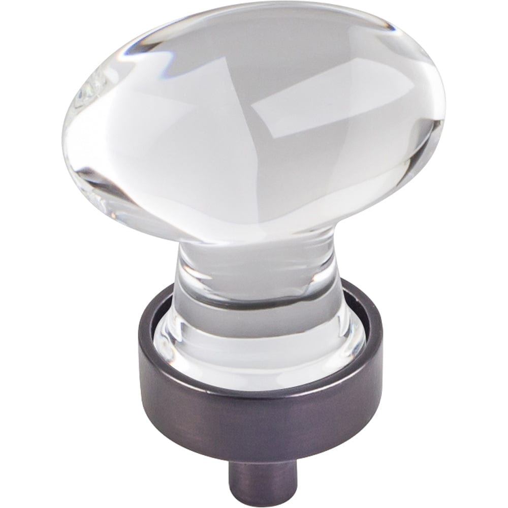 Harlow Small Football Glass Knob, 1-1/4" O.L., Brushed Oil Rubbed Bronze alt 0