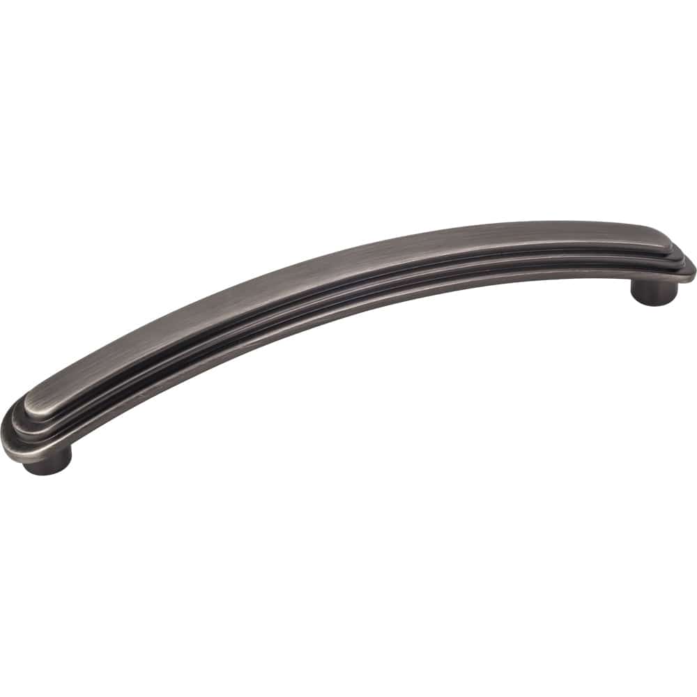 Calloway Rounded Stepped Pull, 128 mm C/C, Brushed Pewter alt 0
