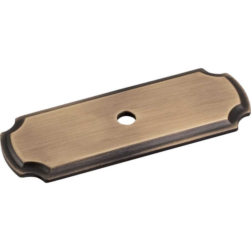 Knob, Backplate, 2-13/16" O.L., Antique Brushed Satin Brass alt 0