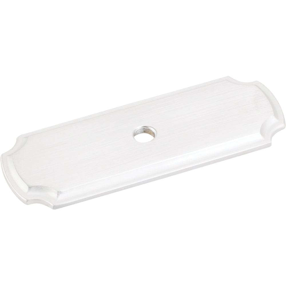 Knob, Backplate, 2-13/16" O.L., Brushed Chrome alt 0