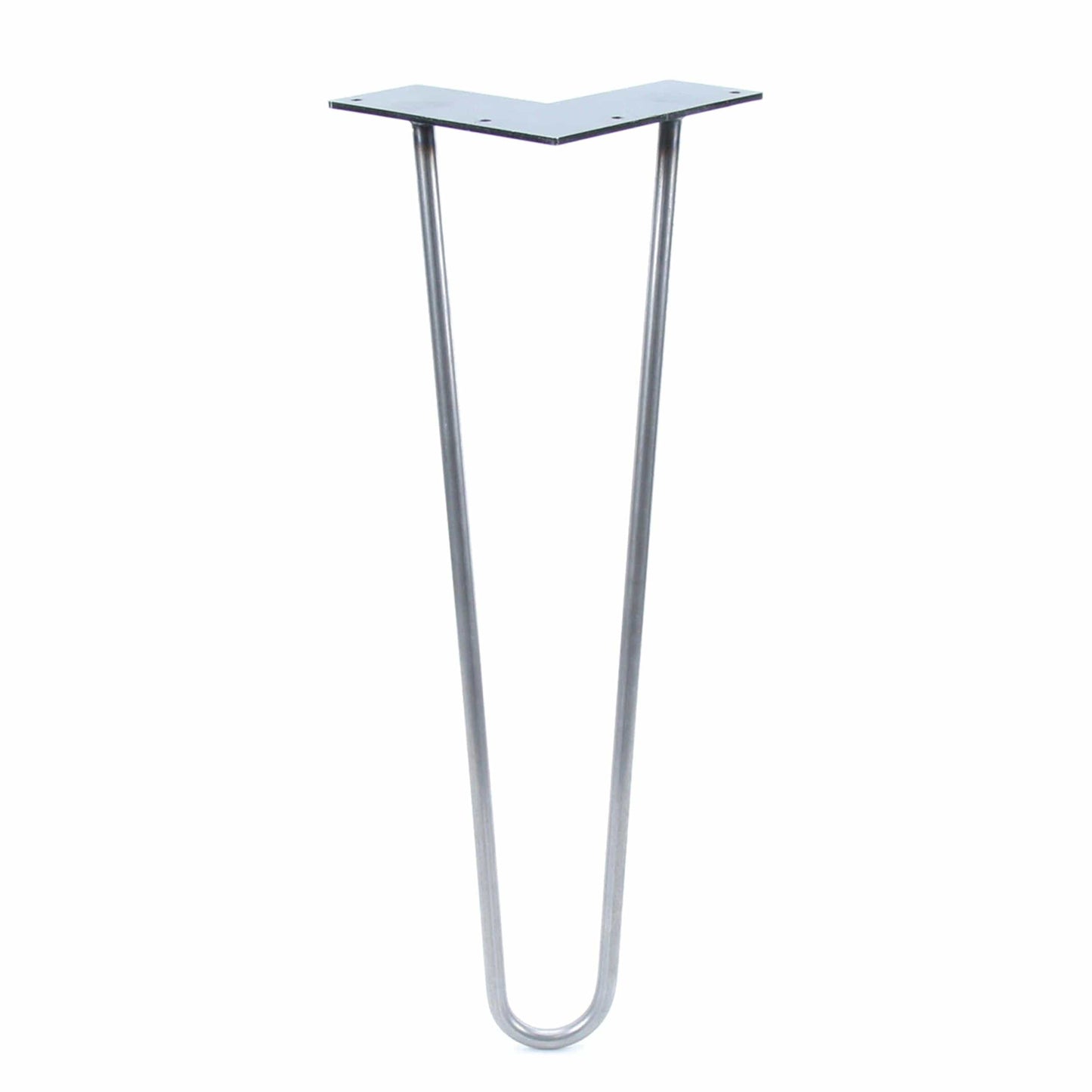 2-wire Hairpin Leg Raw Steel 3/8" x 16" alt 0
