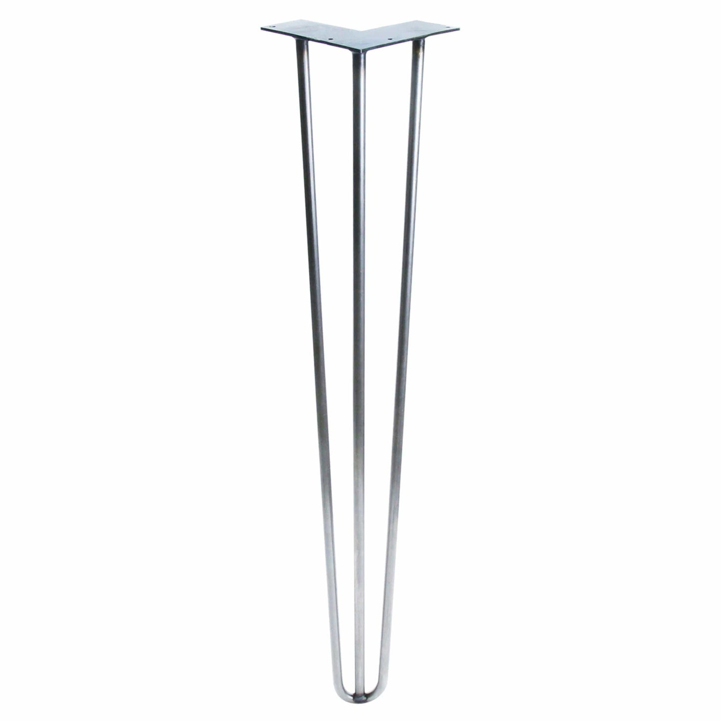 3-wire Hairpin Leg Raw Steel 1/2" x 28" alt 0