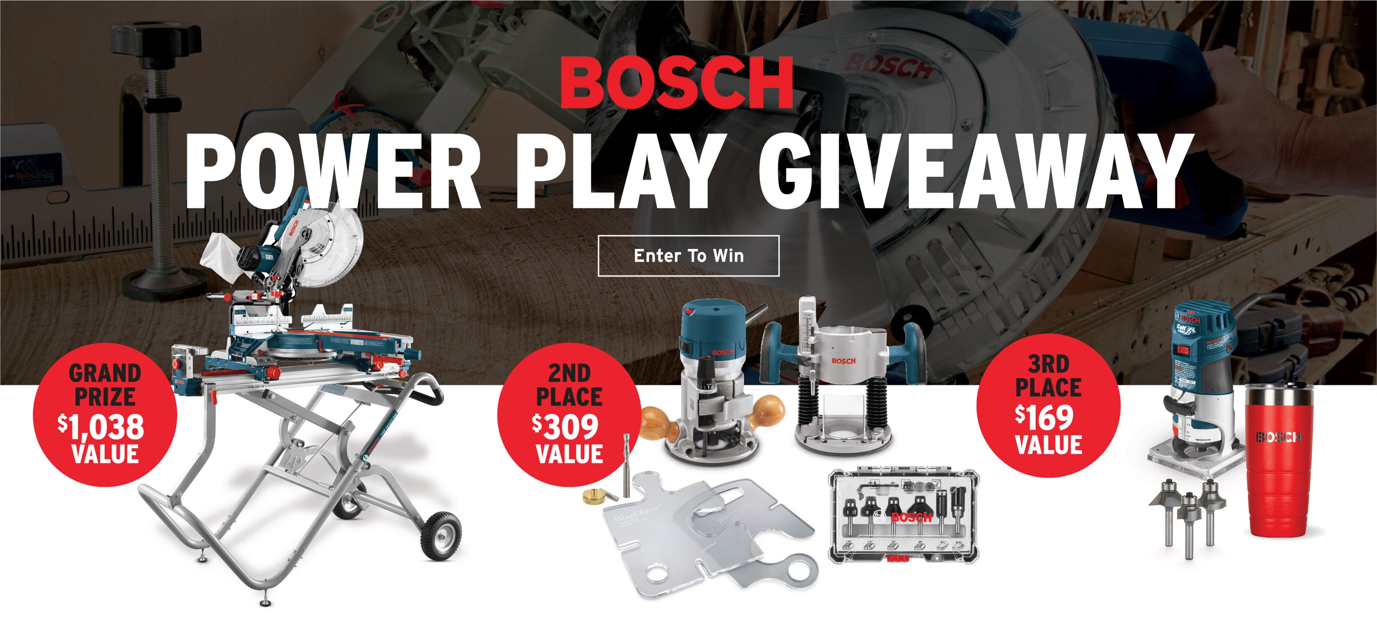 Bosch power play giveway. Enter to win.