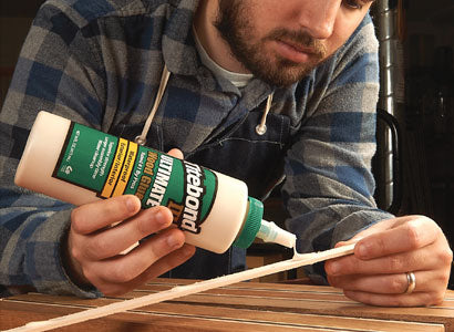 Titebond wood glue, a Woodcraft Everyday Value. 