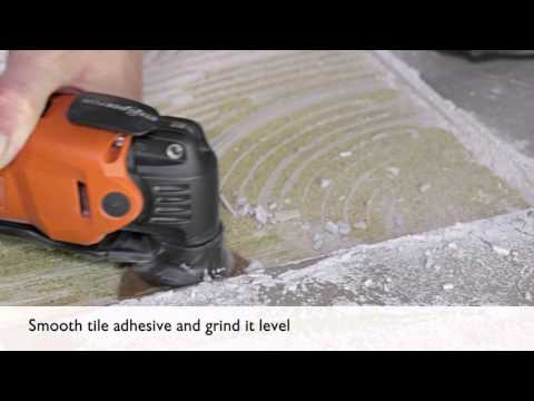 Smooth the Tile Adhesive and Grind it Level with the Carbide Rasp for the MULTIMASTER.