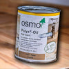 Open can of Osmo Polyx-Oil used for finishing butcher block countertops.
